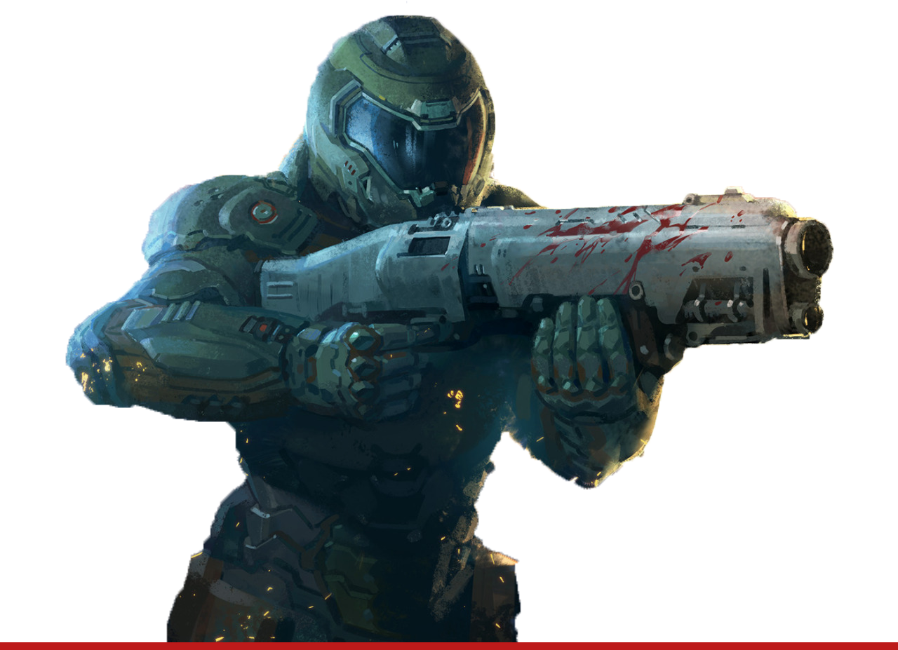 Солдат Рока - Солдат Рока Doom 4 (1280x927), Png Download