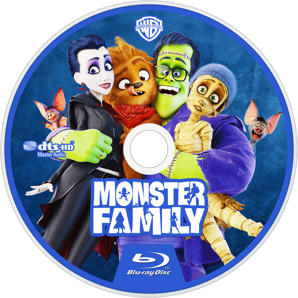 Happy Family Bluray Disc Image - Monster Family Blu Ray (1000x1000), Png Download