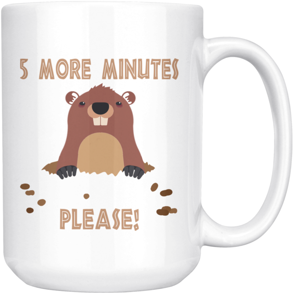 Funny Groundhog Mug - Happy New Year 2012 Card (600x600), Png Download