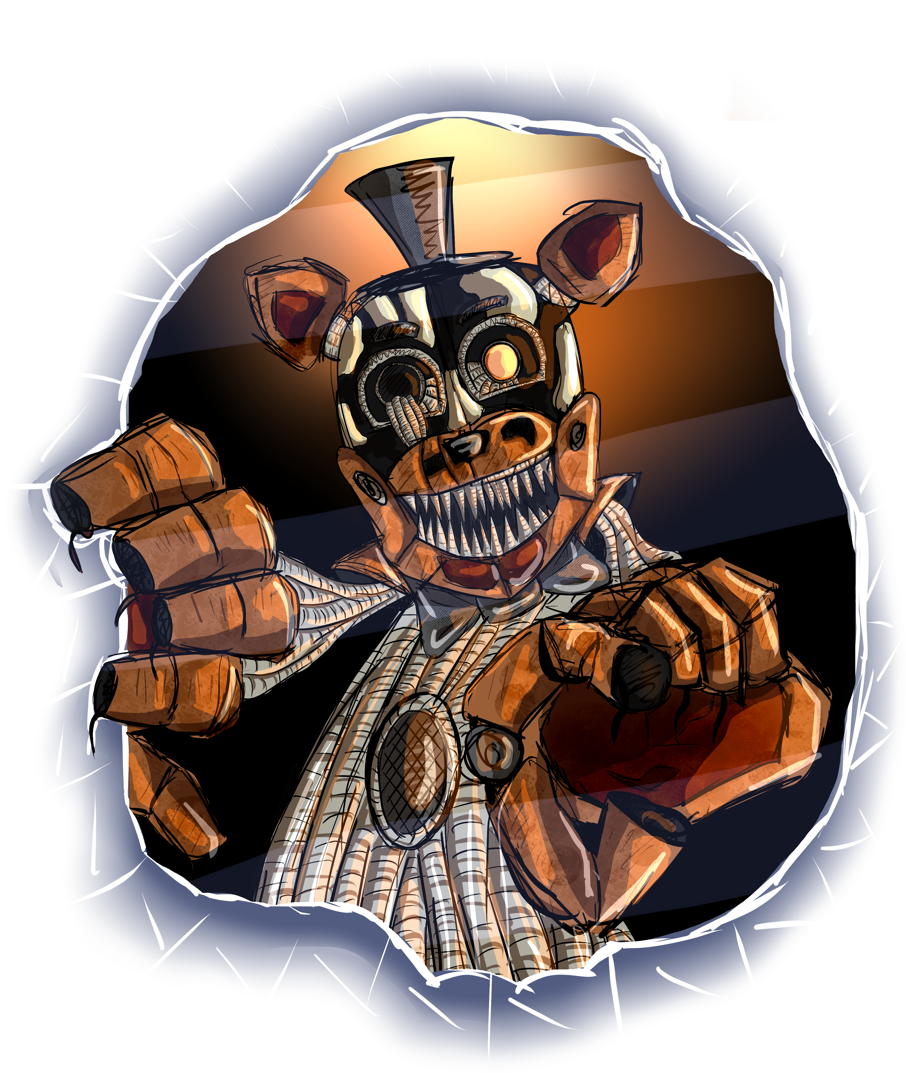 Fivenightsatfreddys - Illustration (3600x4492), Png Download