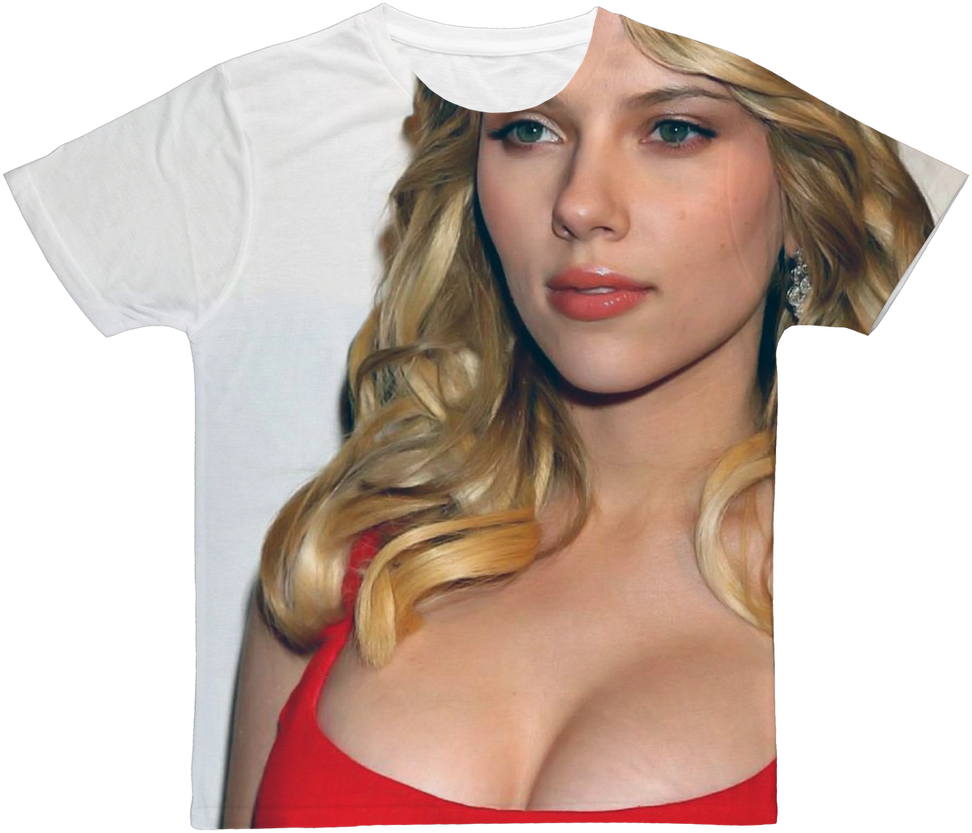 Scarlett Johansson ﻿classic Sublimation Adult T-shirt - Scarlett Johansson (1024x1024), Png Download
