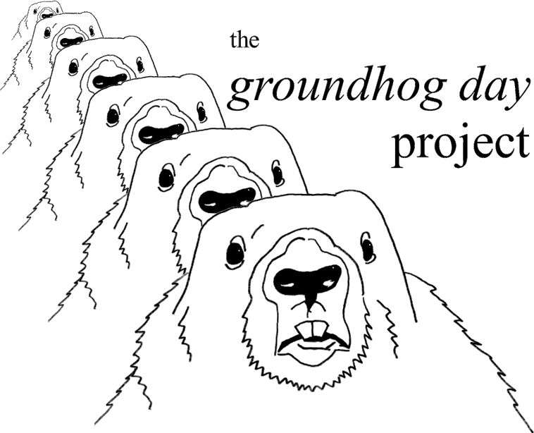 The Groundhog Day Project - Line Art (758x614), Png Download