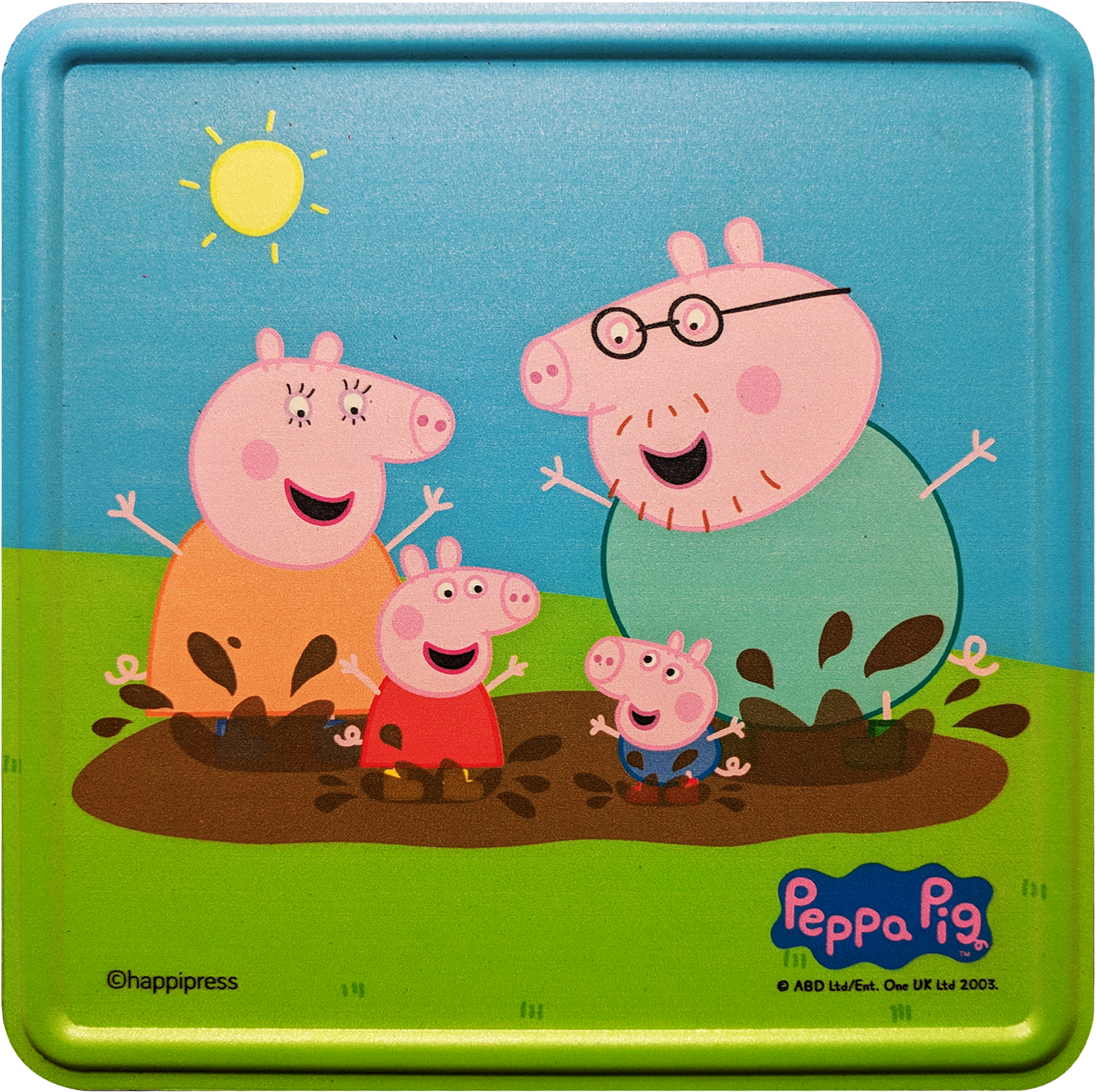 Ice Blue Happy Family Door Sign - Grapevine Mills Mall Peppa Pig (2480x3508), Png Download