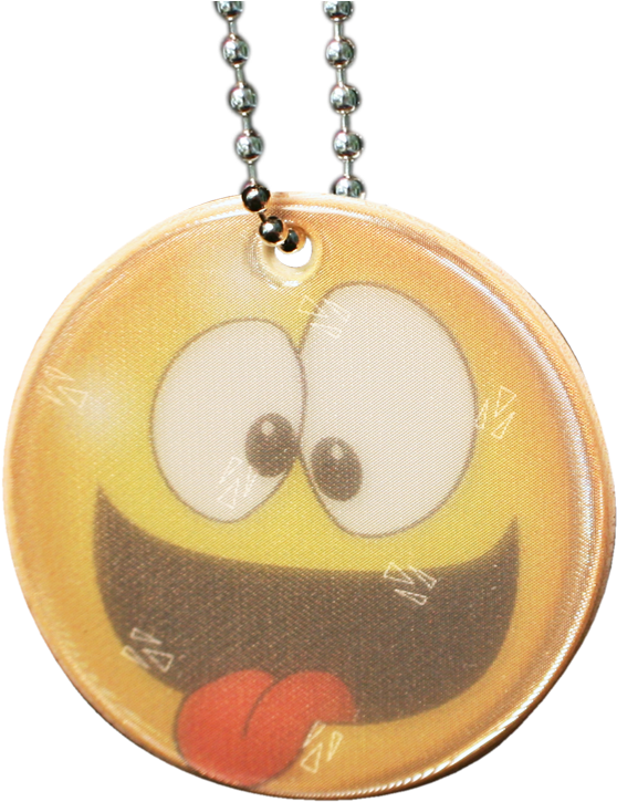 Crazy Face Pendant Reflector - Chain (757x800), Png Download