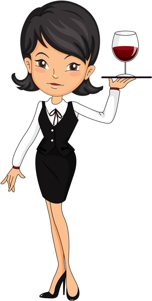 Cozinheiros Owl Clip Art, School Clipart, Adele, Diy - Waitress Clipart (530x1024), Png Download