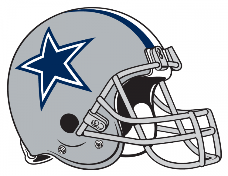 Dallas Cowboys Iron On Stickers And Peel-off Decals - Dallas Cowboys Helmet (750x930), Png Download