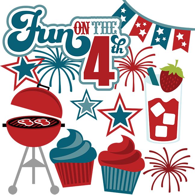 Fun On The 4th Svg Scrapbook Files 4th Of July Svg - 4th Of July Scrapbook (648x649), Png Download
