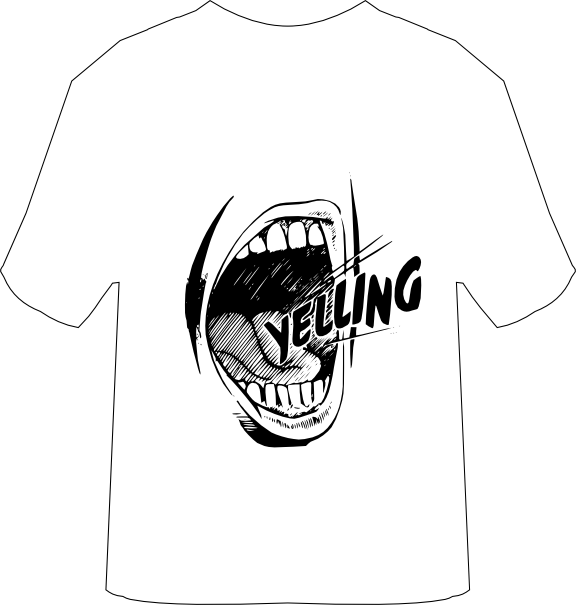 Yelling - Graphic Design (576x605), Png Download