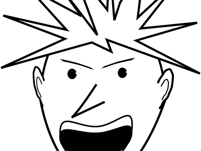 Yelling Head Cliparts - Angry People Clipart Black And White (640x480), Png Download