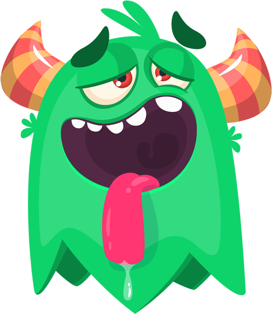 Exhausted Monster - Grumpy Monster (618x618), Png Download