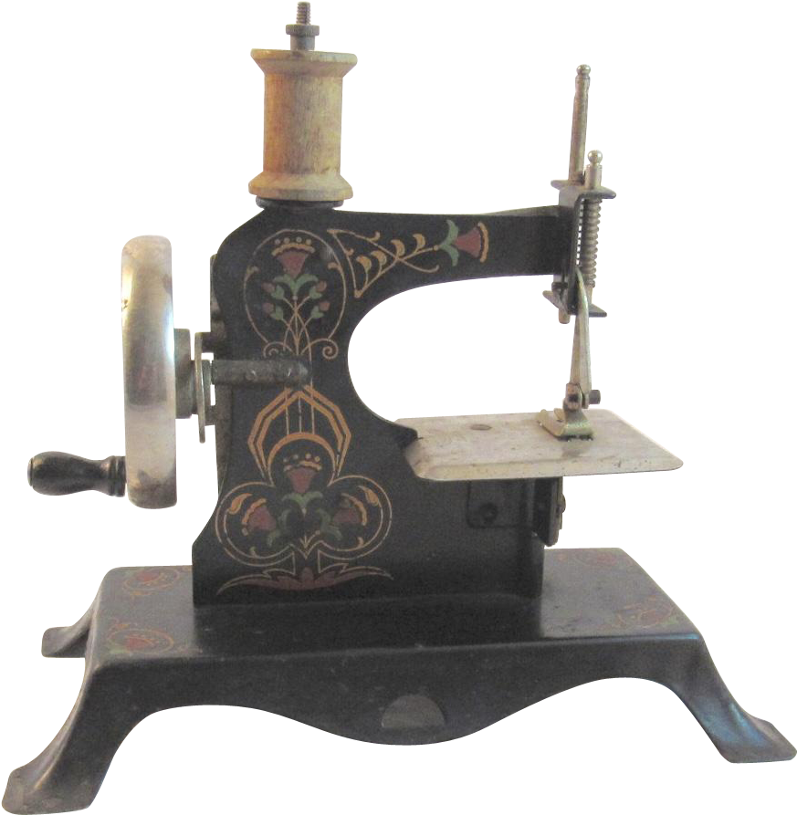 German Child's Sewing Machine Casige With Tole Tulip - Machine (892x892), Png Download