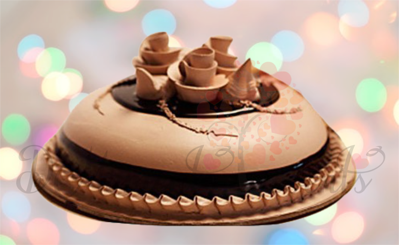 Creamy Chocolate Cake - 1kg Birthday Cake Designs (1307x805), Png Download