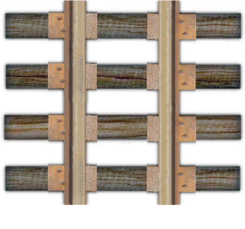 Scaled Railroad Track, I Took Pictures Of Section Of - Train Track Texture Png (600x600), Png Download