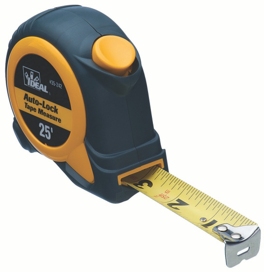 25' Auto-lock Tape Measure - Tape Measure (700x560), Png Download