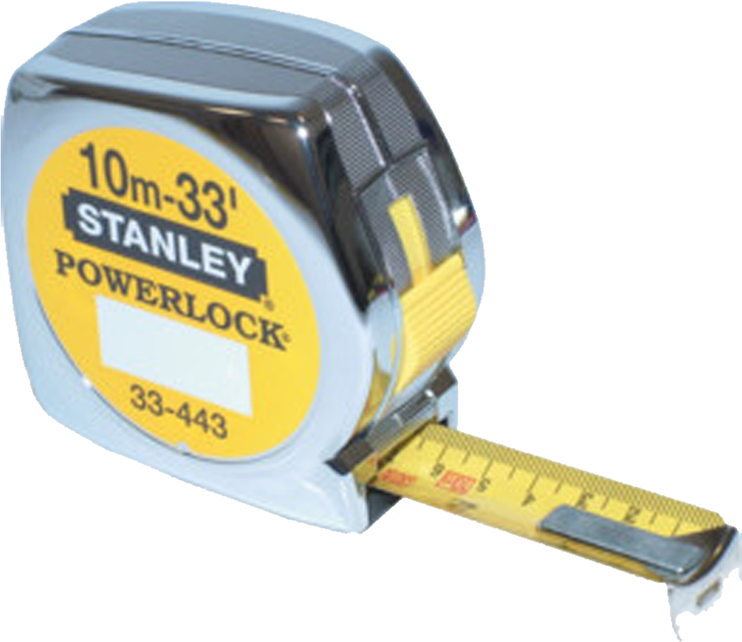 Stanley Tape Measure 10m - Tape Measure (1417x1417), Png Download