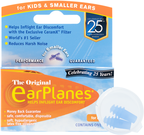 Earplanes Children In-flight Earplugs Packaging Front - Household Supply (600x600), Png Download