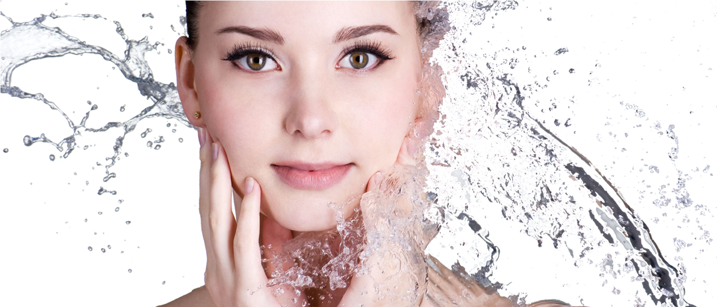 Whitening Face Wash Products - Face Wash With Water Png (1920x600), Png Download