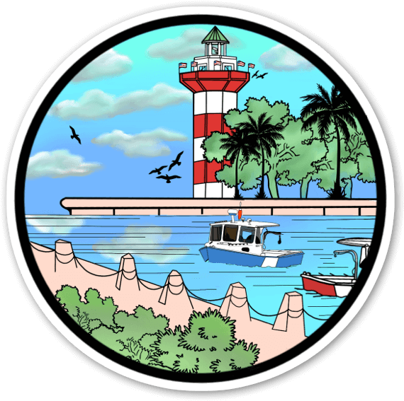 Hhi, Sc Lighthouse Sticker - Lighthouse (600x600), Png Download