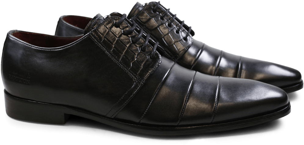Derby Shoes Elvis 29 Black Ls Black - Leather (1024x1024), Png Download