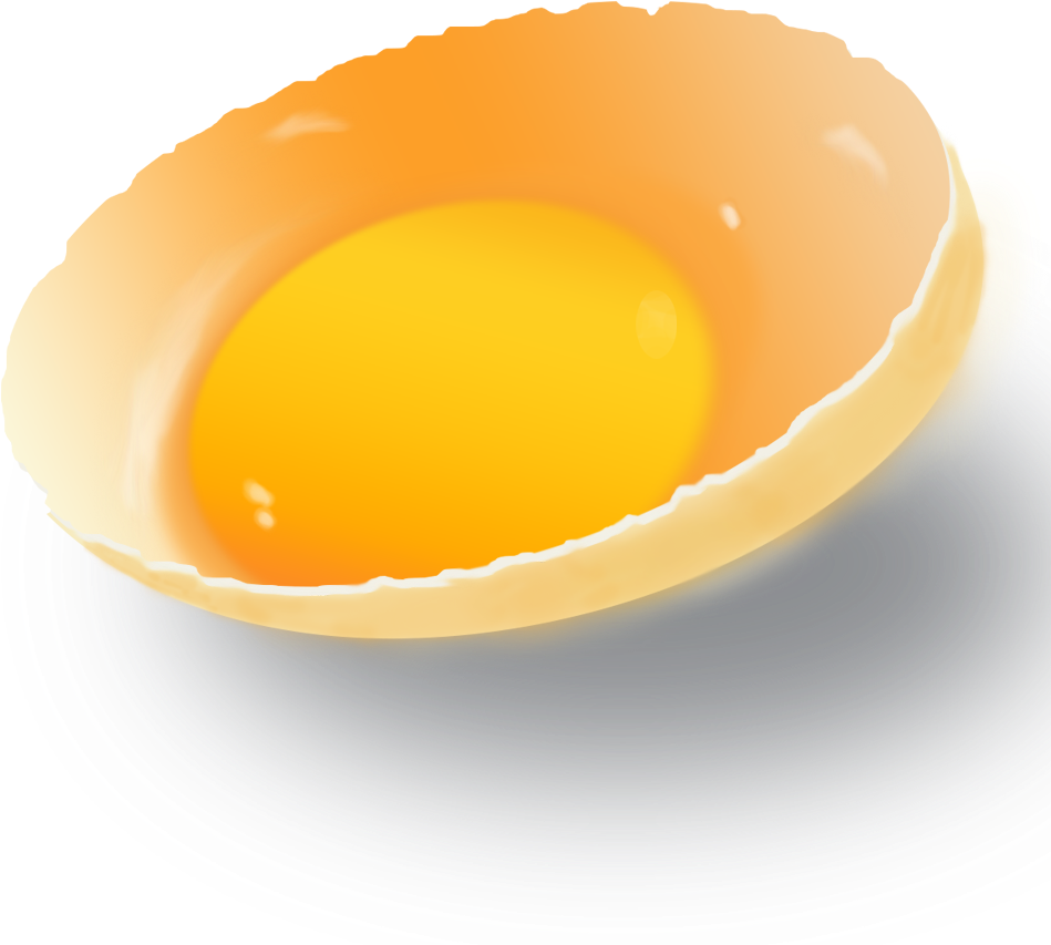 Broken Egg Yolk - Fried Egg (1000x1000), Png Download