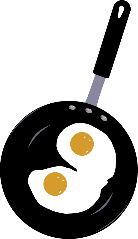 Clip Art Stock Buy Image With Fried Eggs And Download - Рисунок Сковородки (523x904), Png Download