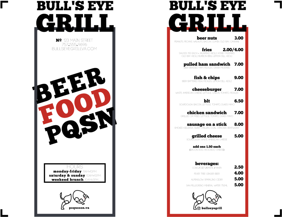 Bull's Eye Grill-04 (1000x773), Png Download