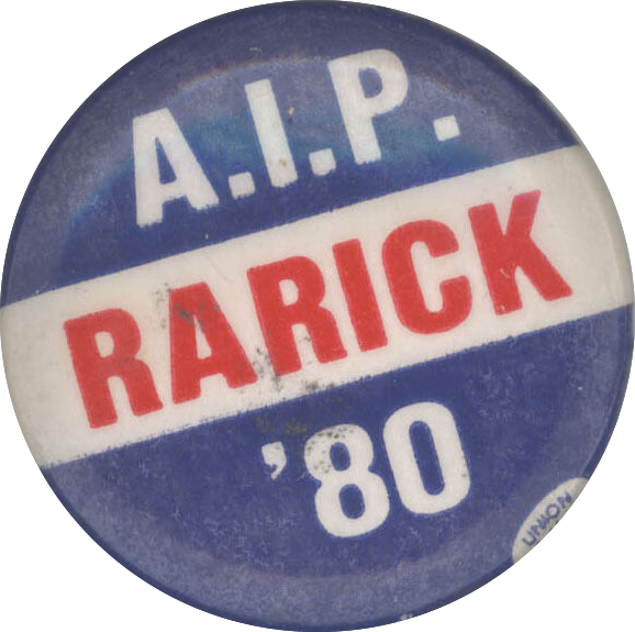 John Rarick Presidential Campaign, 1980 Button 2 - Badge (578x575), Png Download