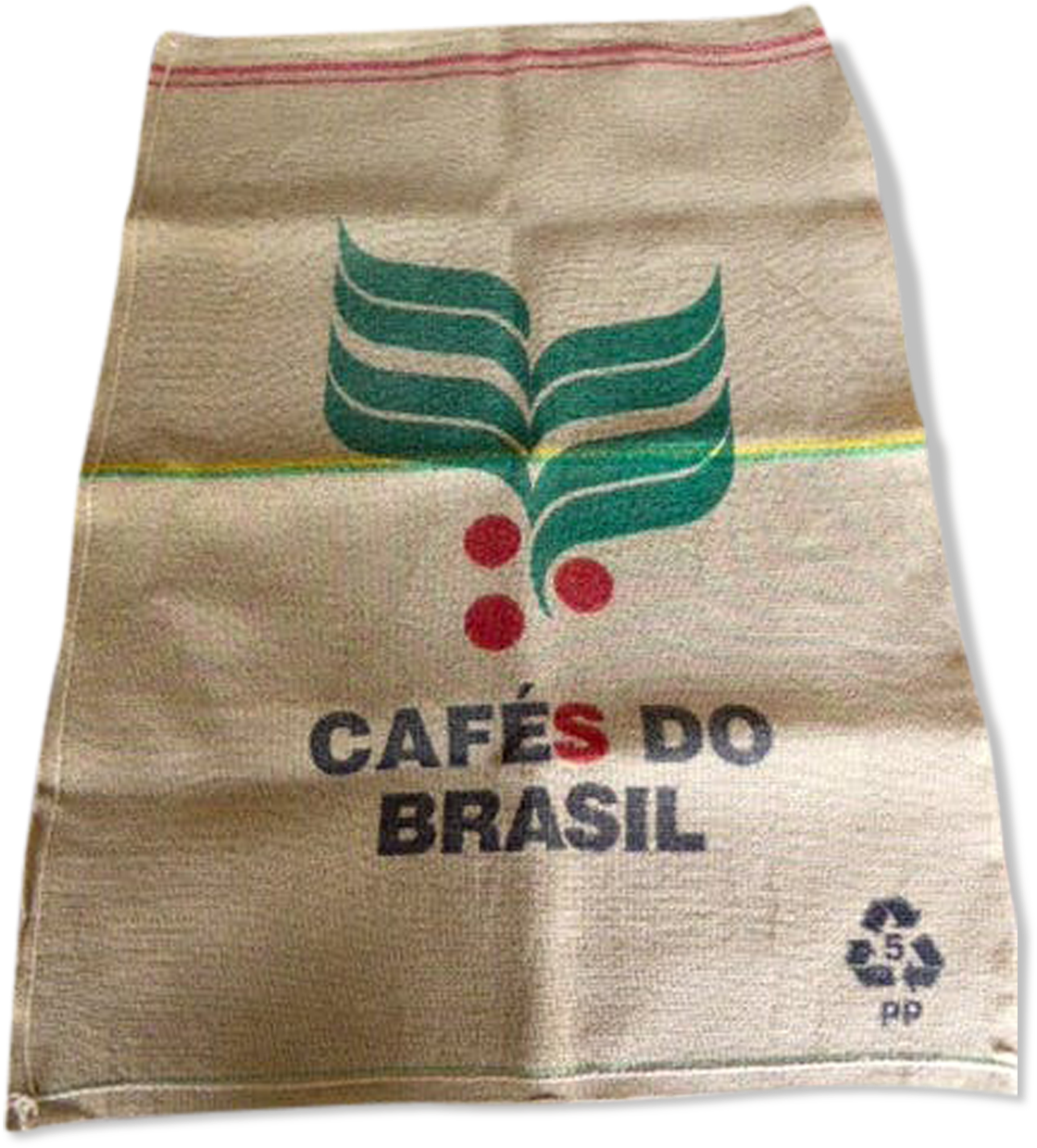 Burlap Sack "cafés Do Brasil" With A Red Border - Bolsa Cafe Do Brasil (1457x1457), Png Download