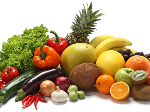 Healthy Food Png Transparent Images - Fruits And Vegetables Png (640x480), Png Download