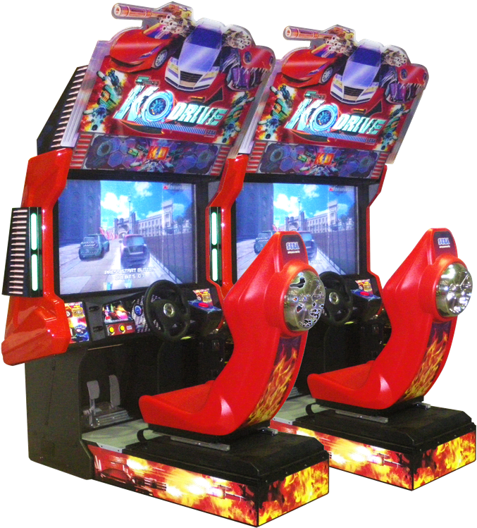 Ko Drive Twin Video Game Arcade Amusement Sega Pre - Ko Drive Arcade (862x936), Png Download