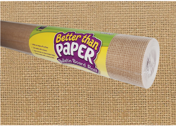 Burlap Better Than Paper Bulletin Board Roll - Burlap Bulletin Board Classroom (590x590), Png Download