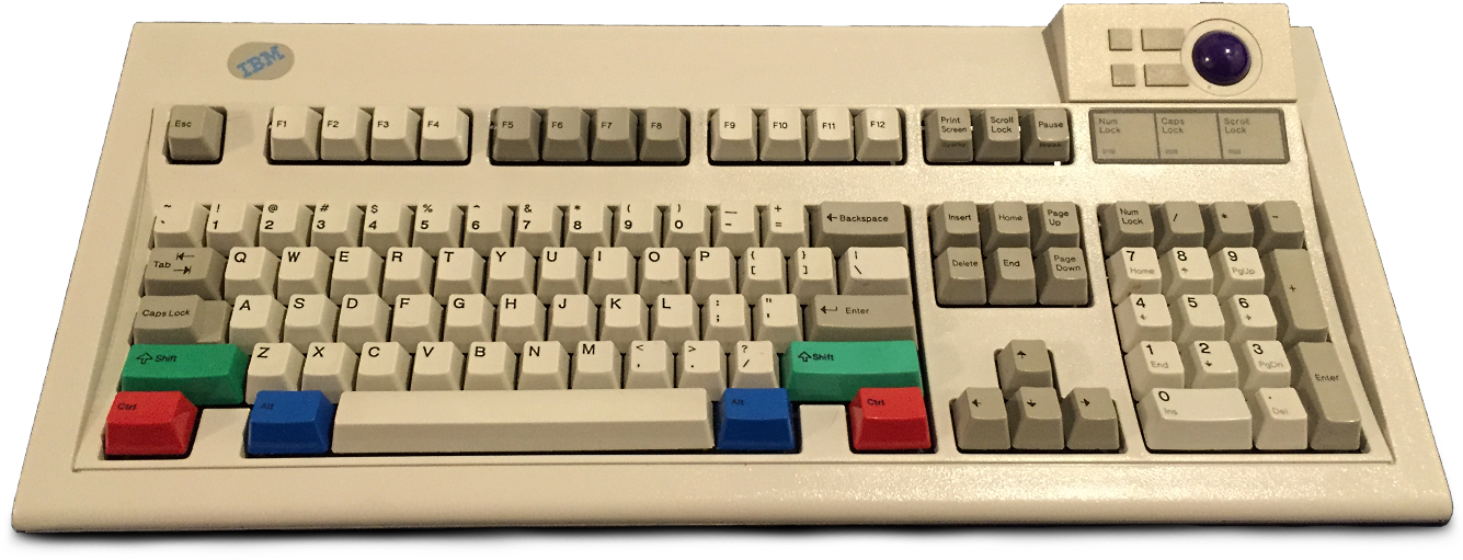 Ibm Model M5-2 - Ibm Model M (1350x540), Png Download