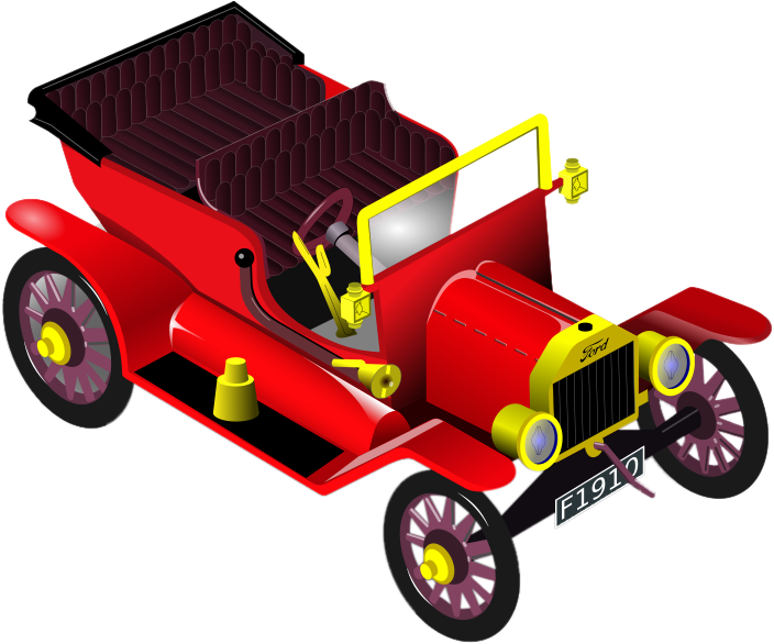 Free To Use Amp Public Domain Vintage Car Clip Art - Free Commercial Use Public Domain Png Cars (741x597), Png Download