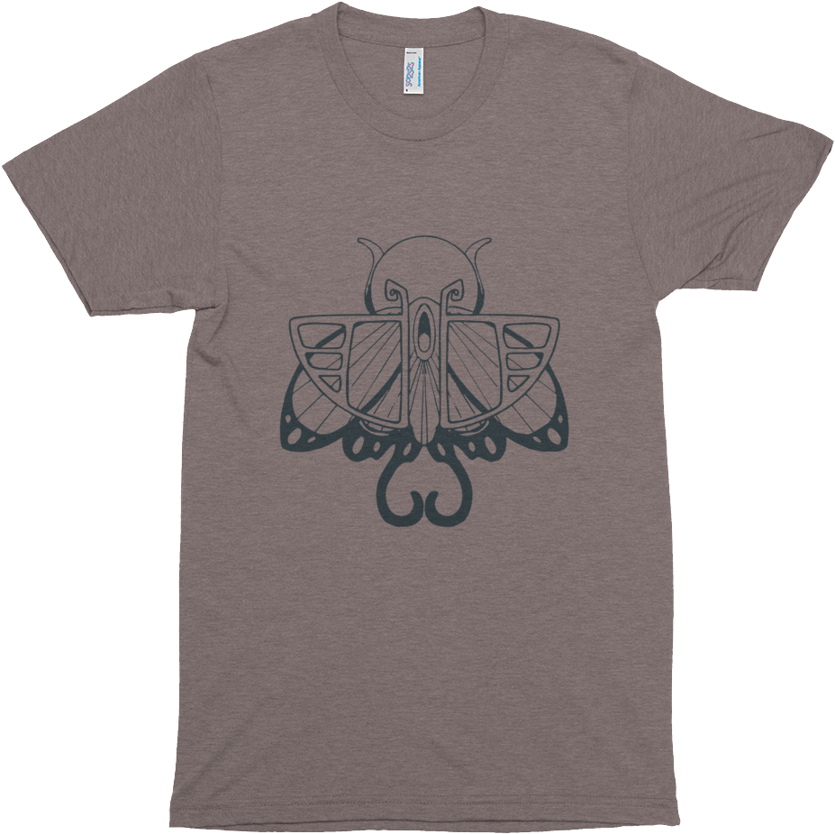 Mens Butterfly Coffee Mockup Front Flat Tri-coffee (1000x1000), Png Download