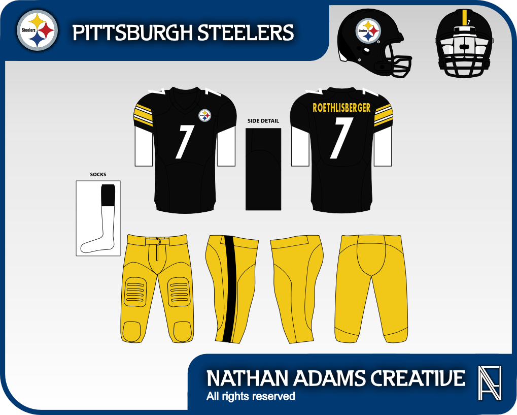 Pittsburghsteeleralt - New Nfl Uniforms 2010 (1019x817), Png Download