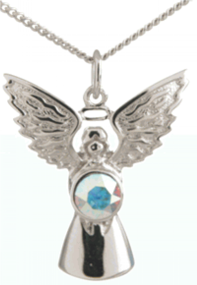 Crystal Guardian Angel Necklace - Necklace (1000x1000), Png Download