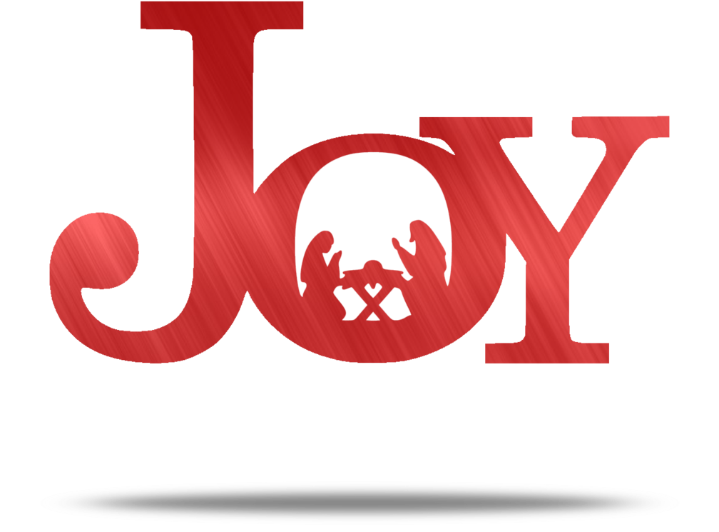 Joy Holy Manger Steel Wall Sign - Steel (1024x1024), Png Download