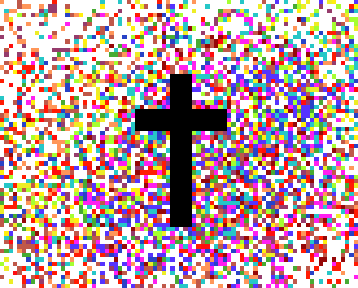 Cross Confetti - Cross (1230x990), Png Download