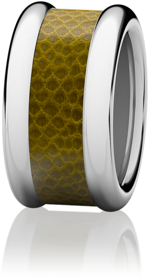 Sheathing Leather Coffee - Titanium Ring (595x595), Png Download