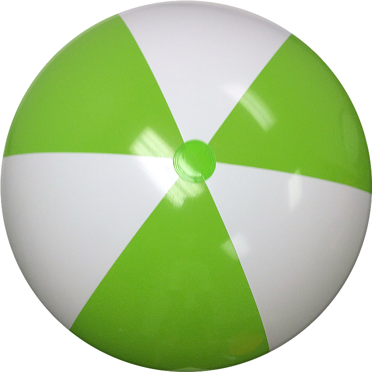 Largest Selection Of Beach Balls With Fast Delivery - Green And White Beach Ball (800x800), Png Download