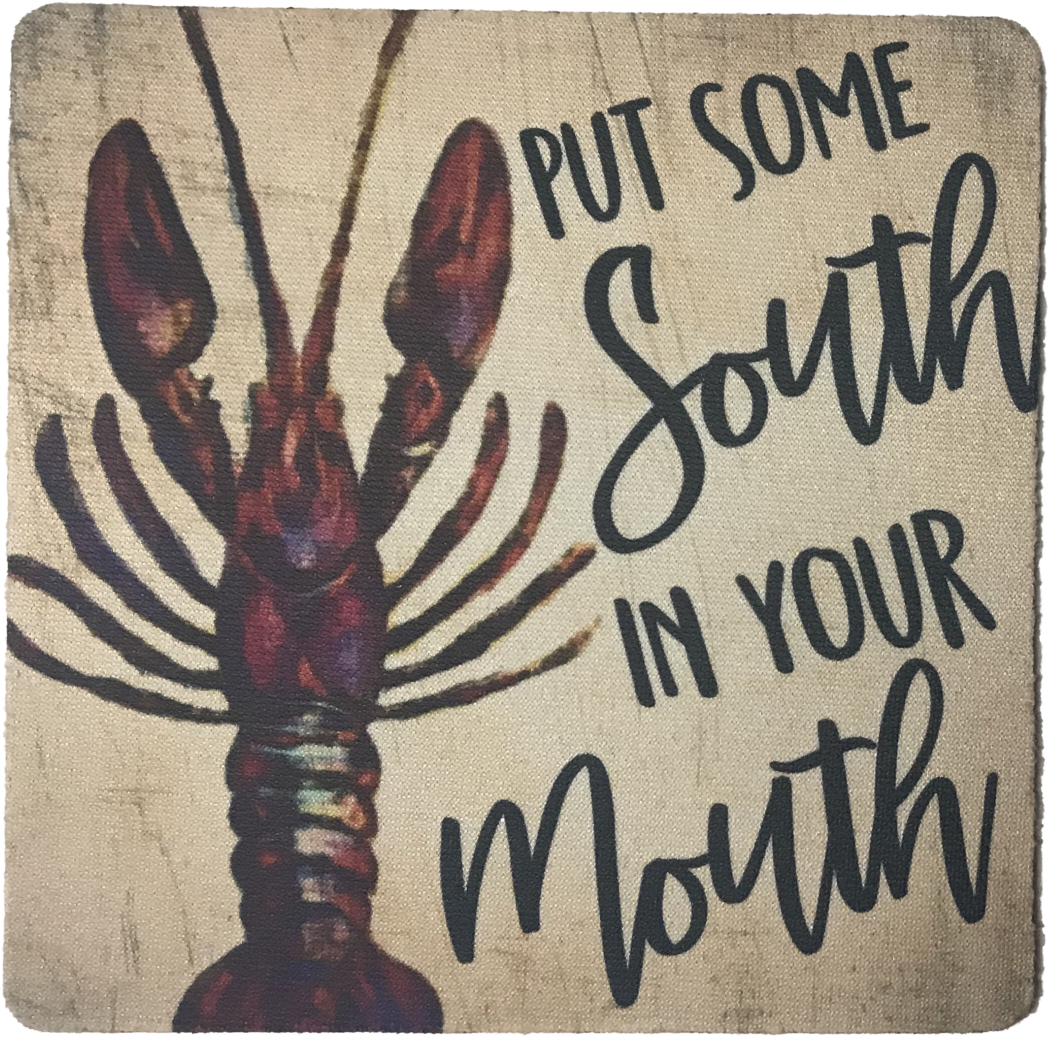 Put Some South In Your Mouth® Crawfish Coaster Louisiana - American Lobster (2560x2294), Png Download