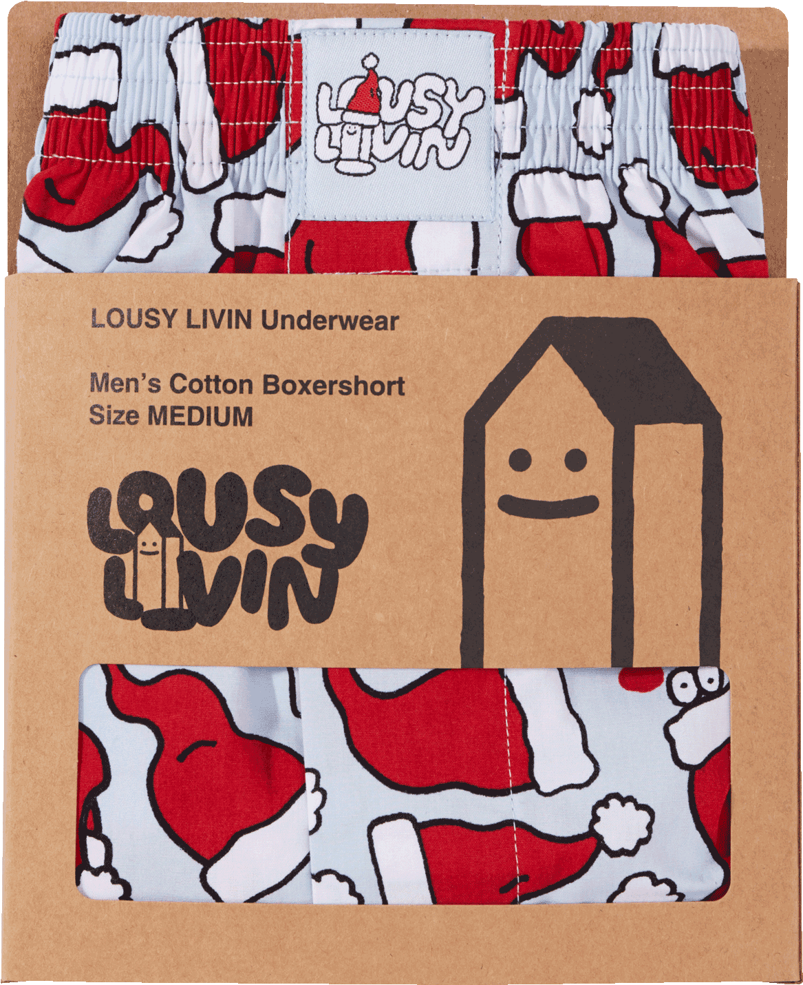 Lousy Livin Boxershorts Santa Hats - Lousy Livin (1200x1590), Png Download