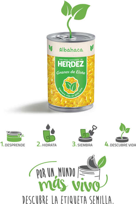 Prev - Latas Herdez Con Semillas (516x741), Png Download