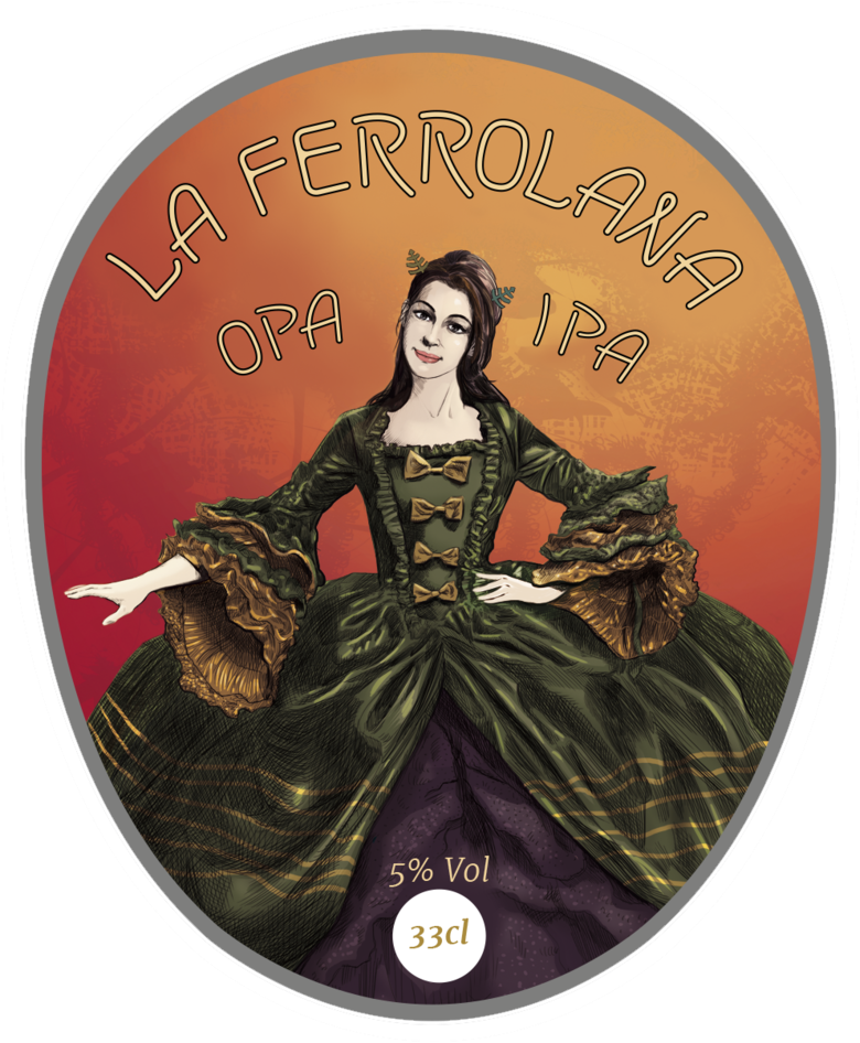 La Ferrolana Opa Ipa - Label (820x991), Png Download