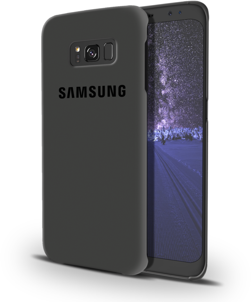 Grey Cover Case For Samsung Galaxy S8 Plus - Samsung Galaxy (1024x1024), Png Download