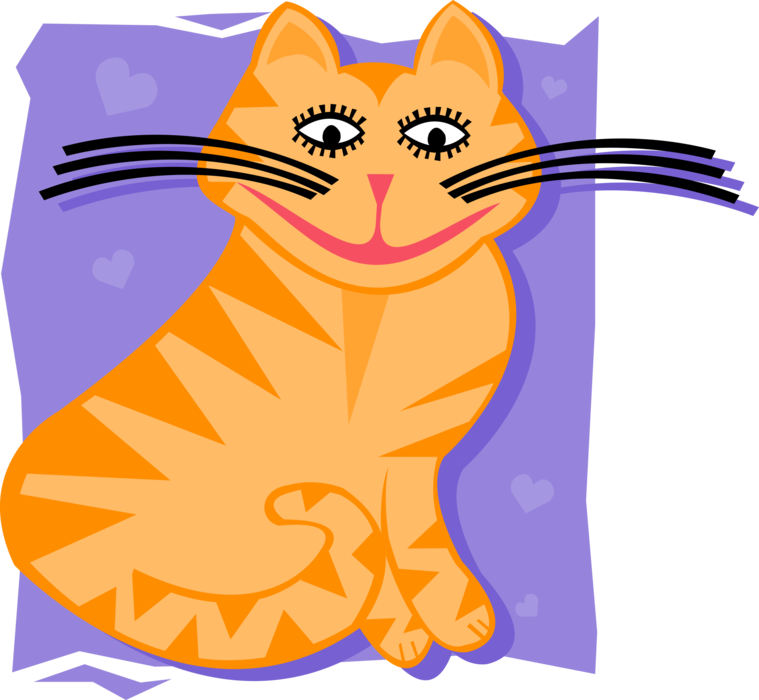 Vector Illustration Of Small Domesticated Family Pet - Cat Yawns (759x700), Png Download