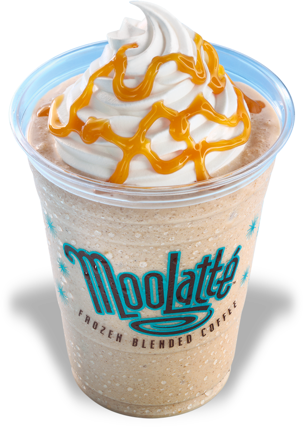 Caramel Moolatté® Premium Blended Coffee - Dairy Queen Caramel Moolatte (940x863), Png Download