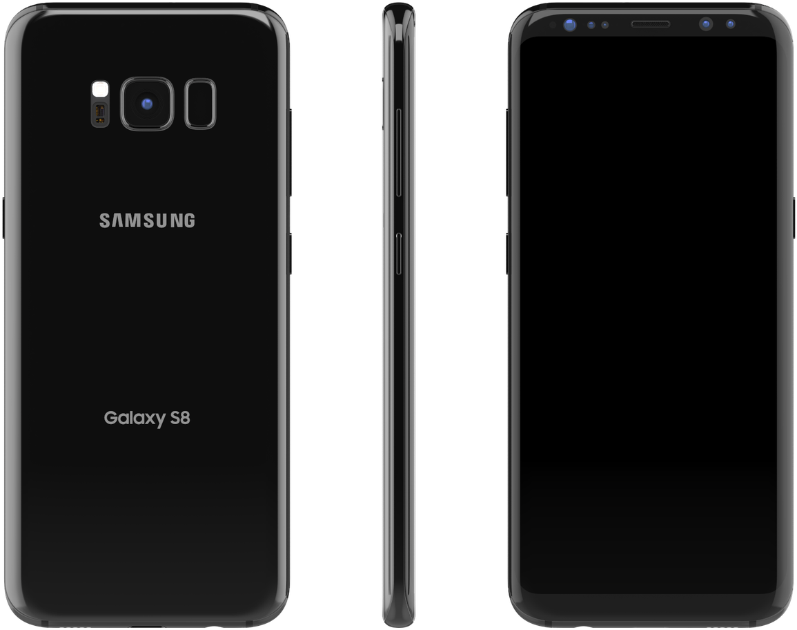 Samsung Galaxy S8 Skin Black - Samsung Galaxy S7 Black Pearl (2000x1200), Png Download