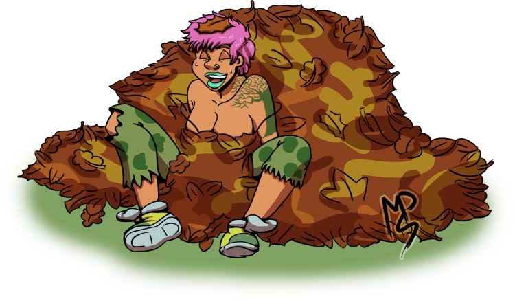 Fall Has Begun, So Let's All Make A Big Pile Of Leaves - Cartoon (750x438), Png Download