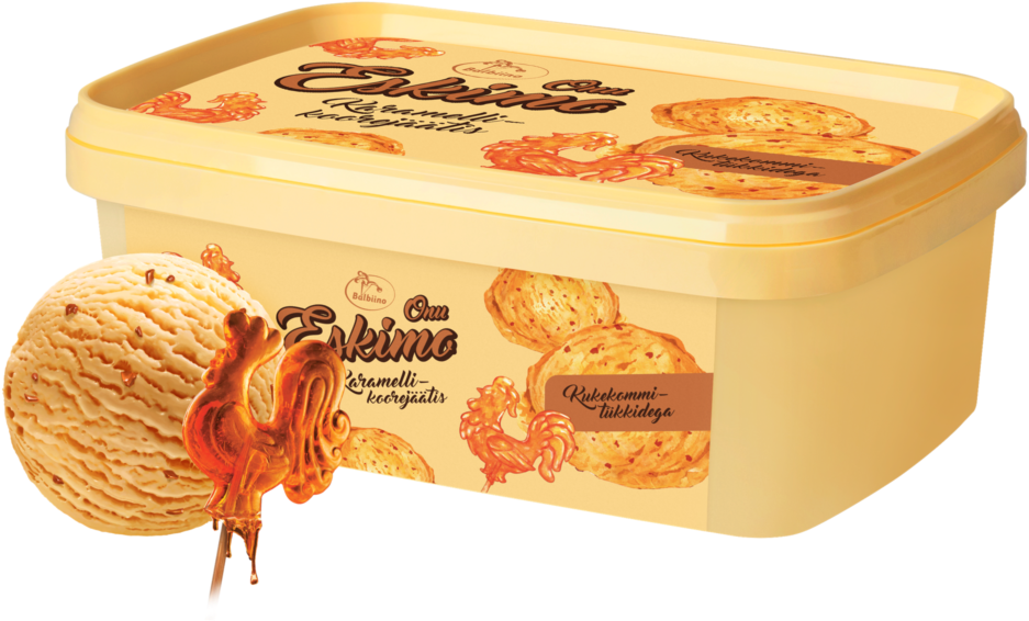 Onu Eskimo Caramel Dairy Ice Cream With Pieces Of Sugar - Baked Goods (1024x642), Png Download